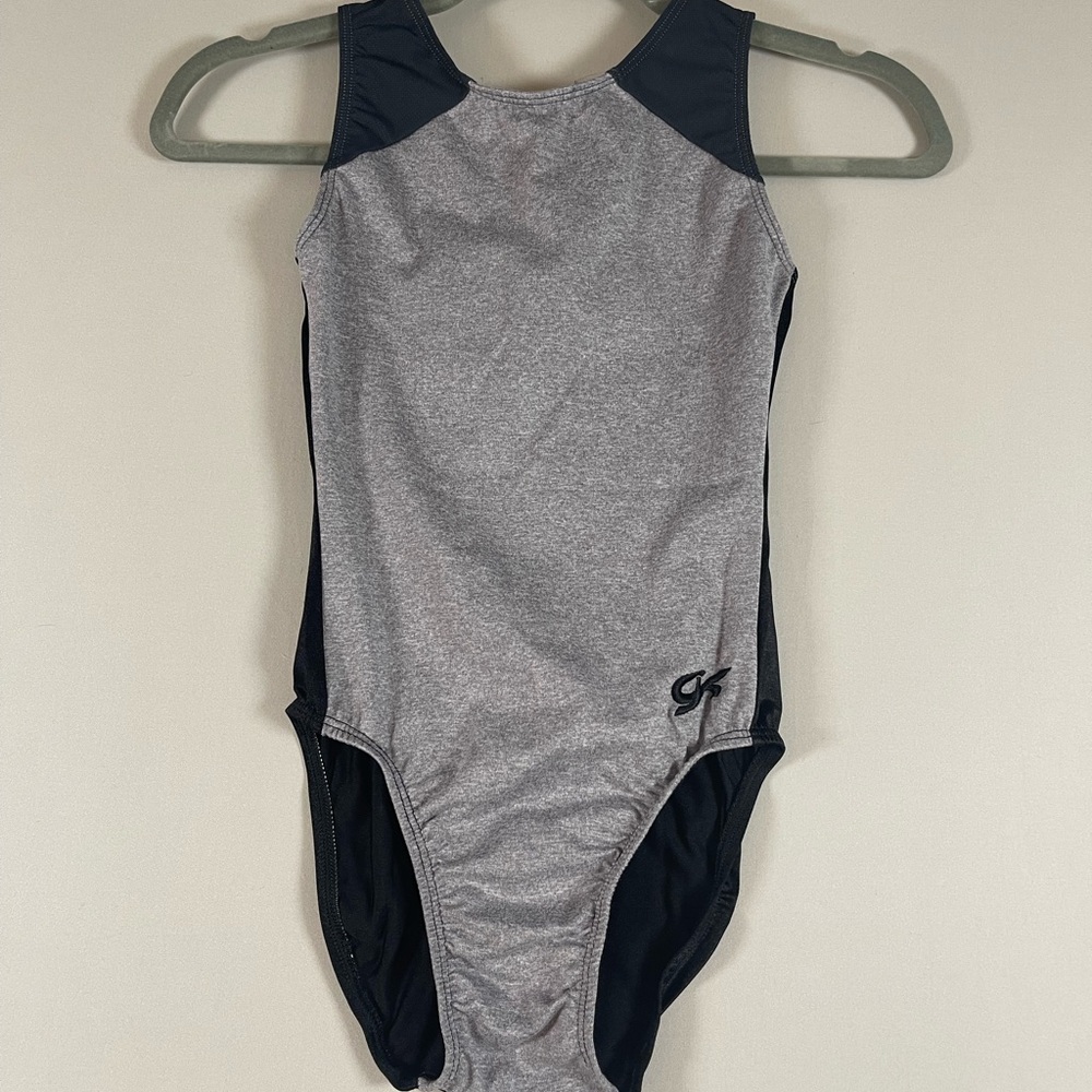 GK Gray and Black Performance Leotard